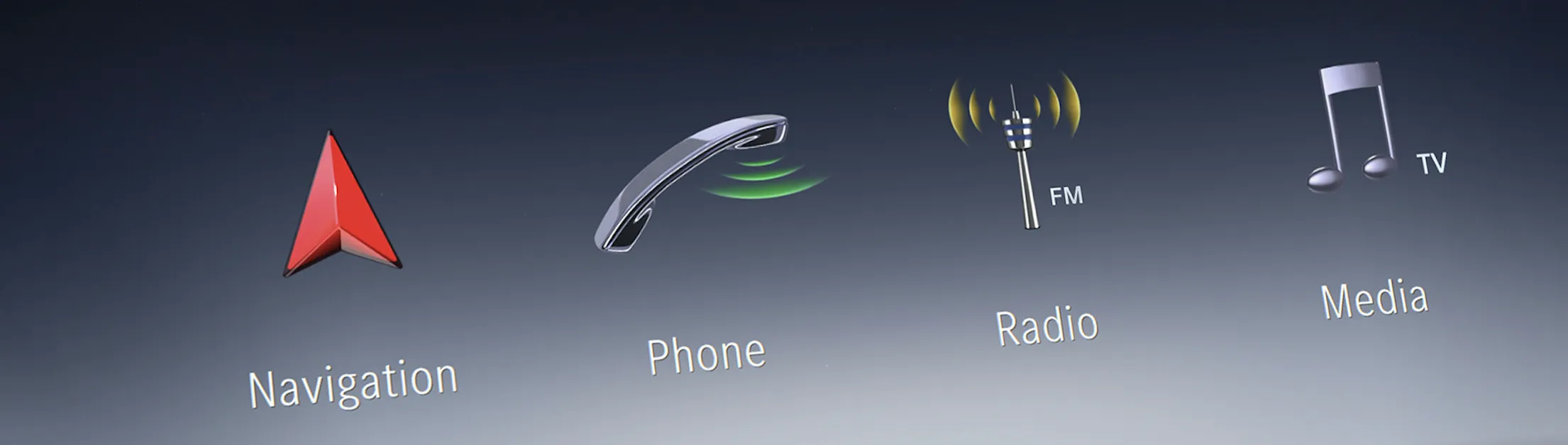 The main menu icons
