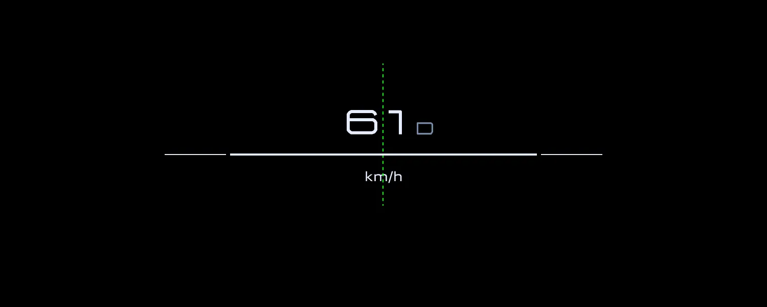 The speed is centered